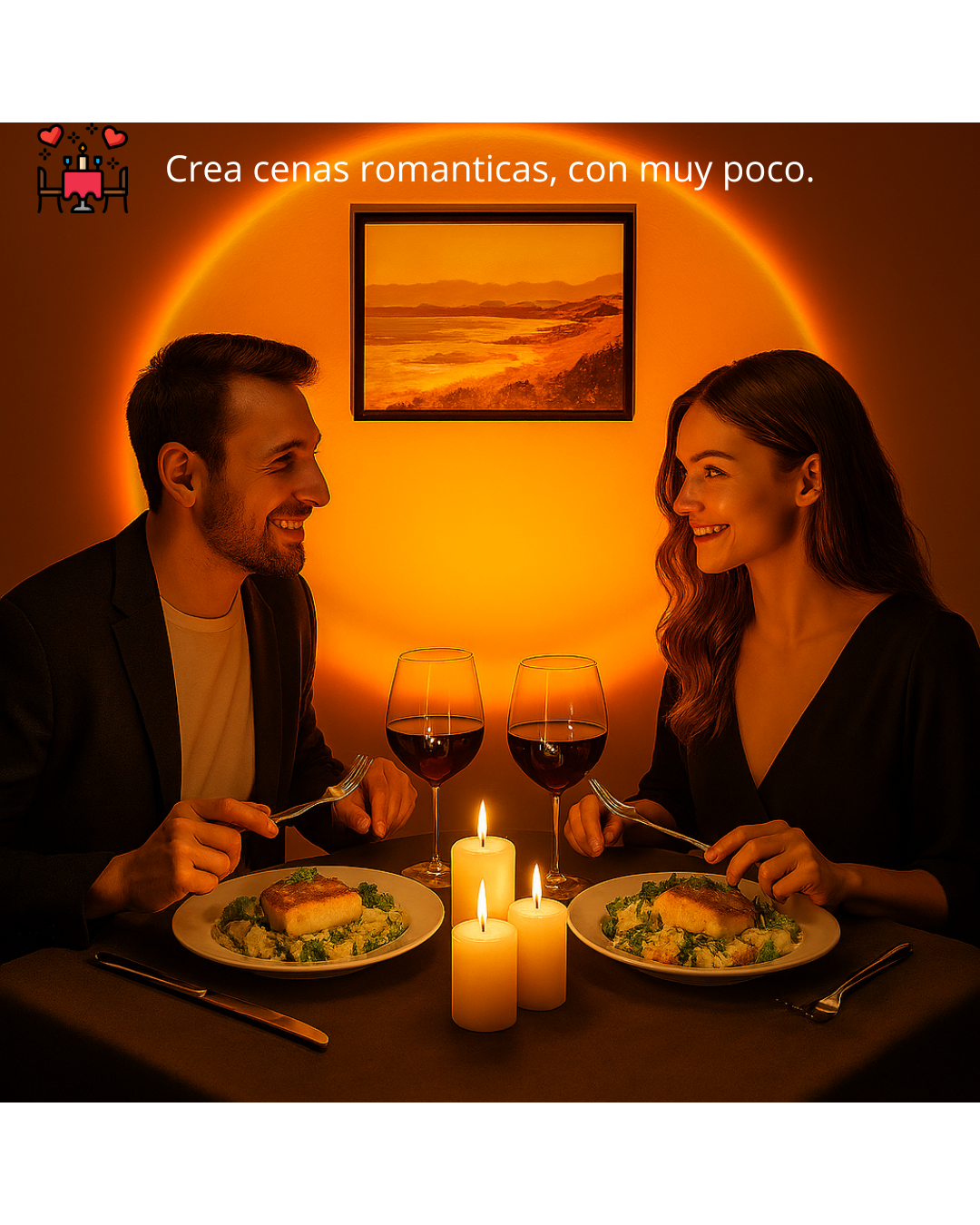 🌅 LUZAT®(2X1)Sunset Lamp — Proyector LED RGB + Rotación 360°. Crea atardeceres en tu habitación
