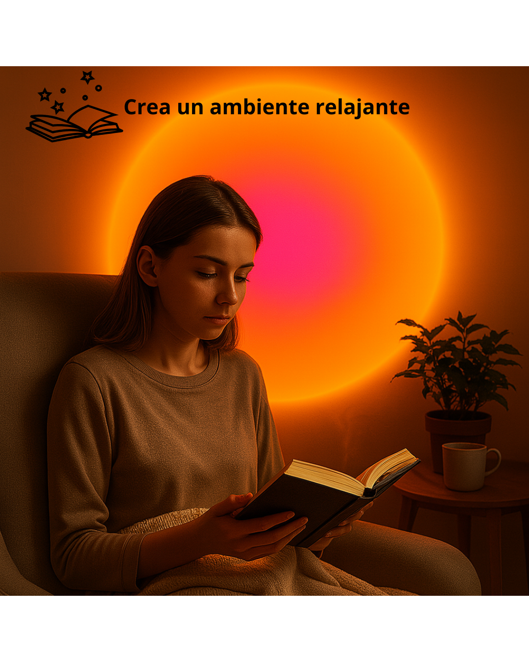 🌅 LUZAT®(2X1)Sunset Lamp — Proyector LED RGB + Rotación 360°. Crea atardeceres en tu habitación