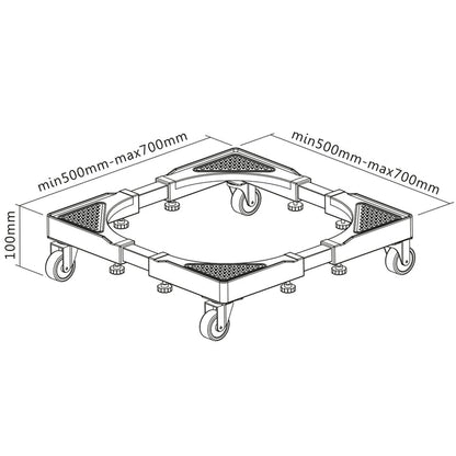 Moveasy® Base Móvil Ajustable – Mueve Muebles y Electrodomésticos Pesados sin Esfuerzo