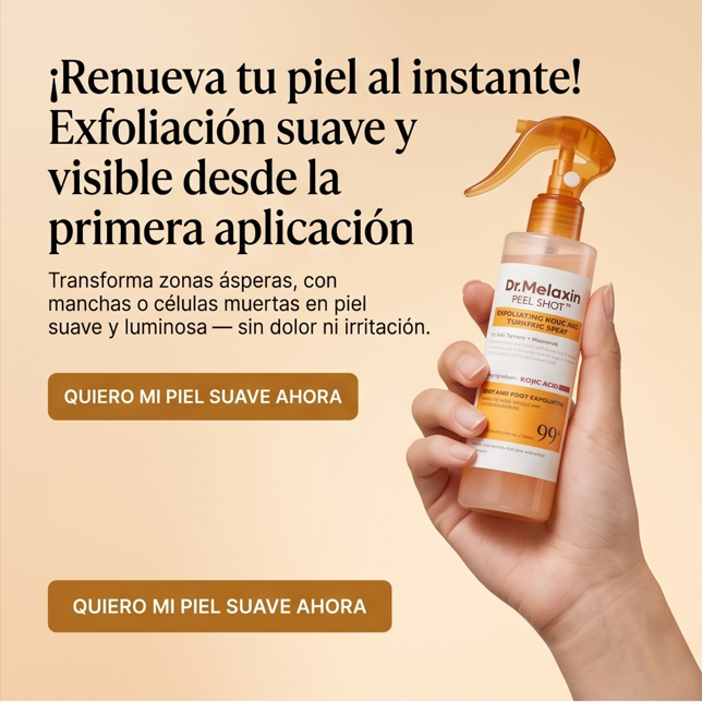 ¡Renueva tu piel al instante! Exfoliación suave y visible desde la primera aplicación