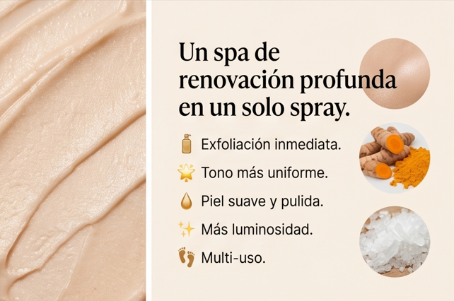 ¡Renueva tu piel al instante! Exfoliación suave y visible desde la primera aplicación