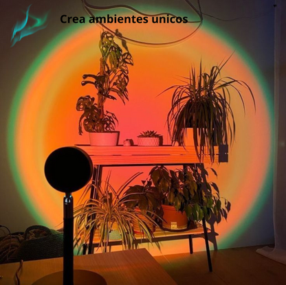 🌅 LUZAT® Sunset Lamp — Proyector LED RGB + Rotación 360°. Crea atardeceres en tu habitación