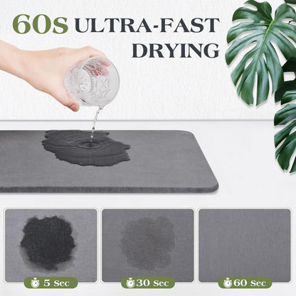 Tapete de Diatomita para Baño – Antideslizante, Absorbente y Elegante