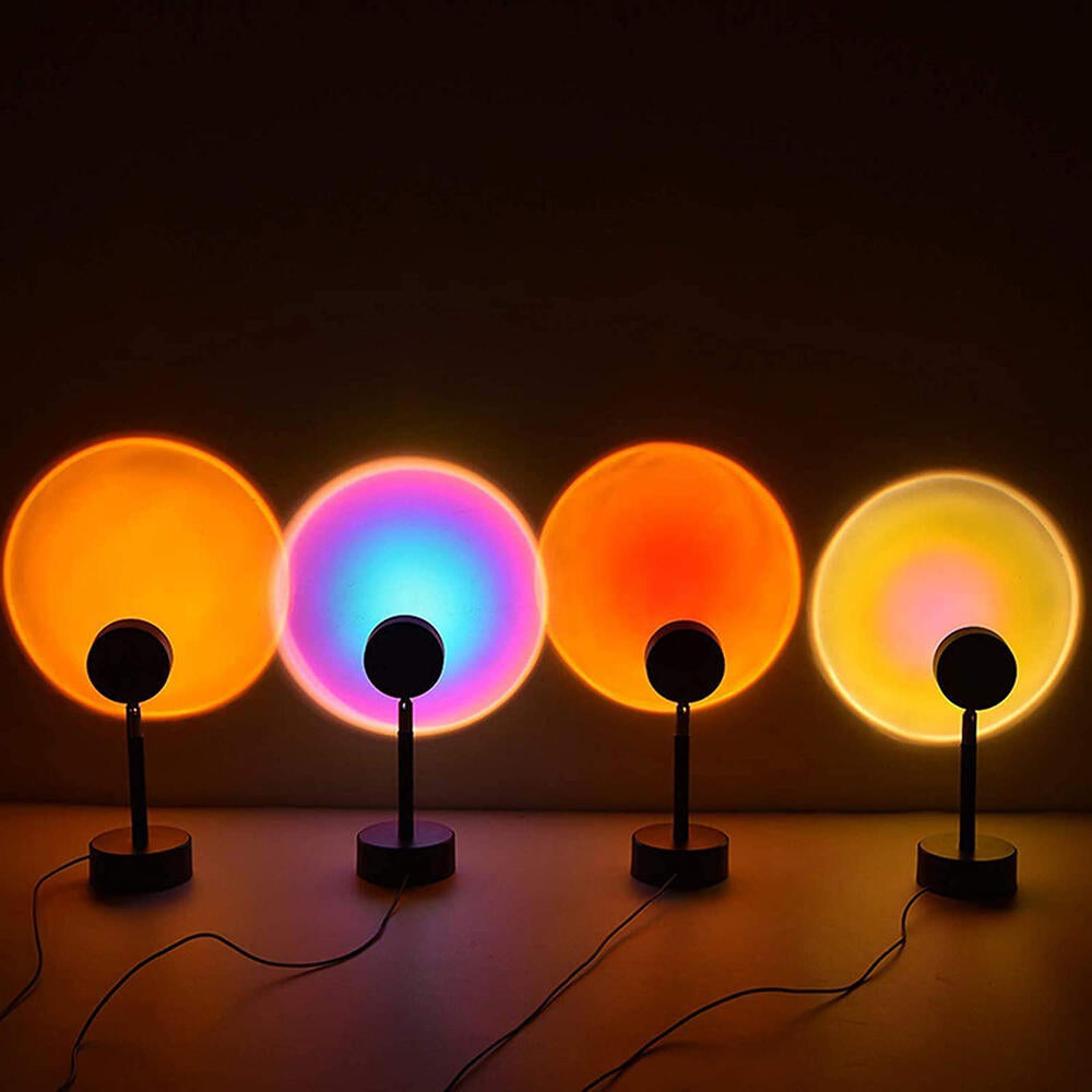 Sunset Lamp Lámpara de proyector de luz con USB Color ajustable Rotación de 360° LED romántica