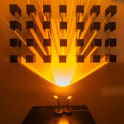 Sunset Lamp Lámpara de proyector de luz con USB Color ajustable Rotación de 360° LED romántica